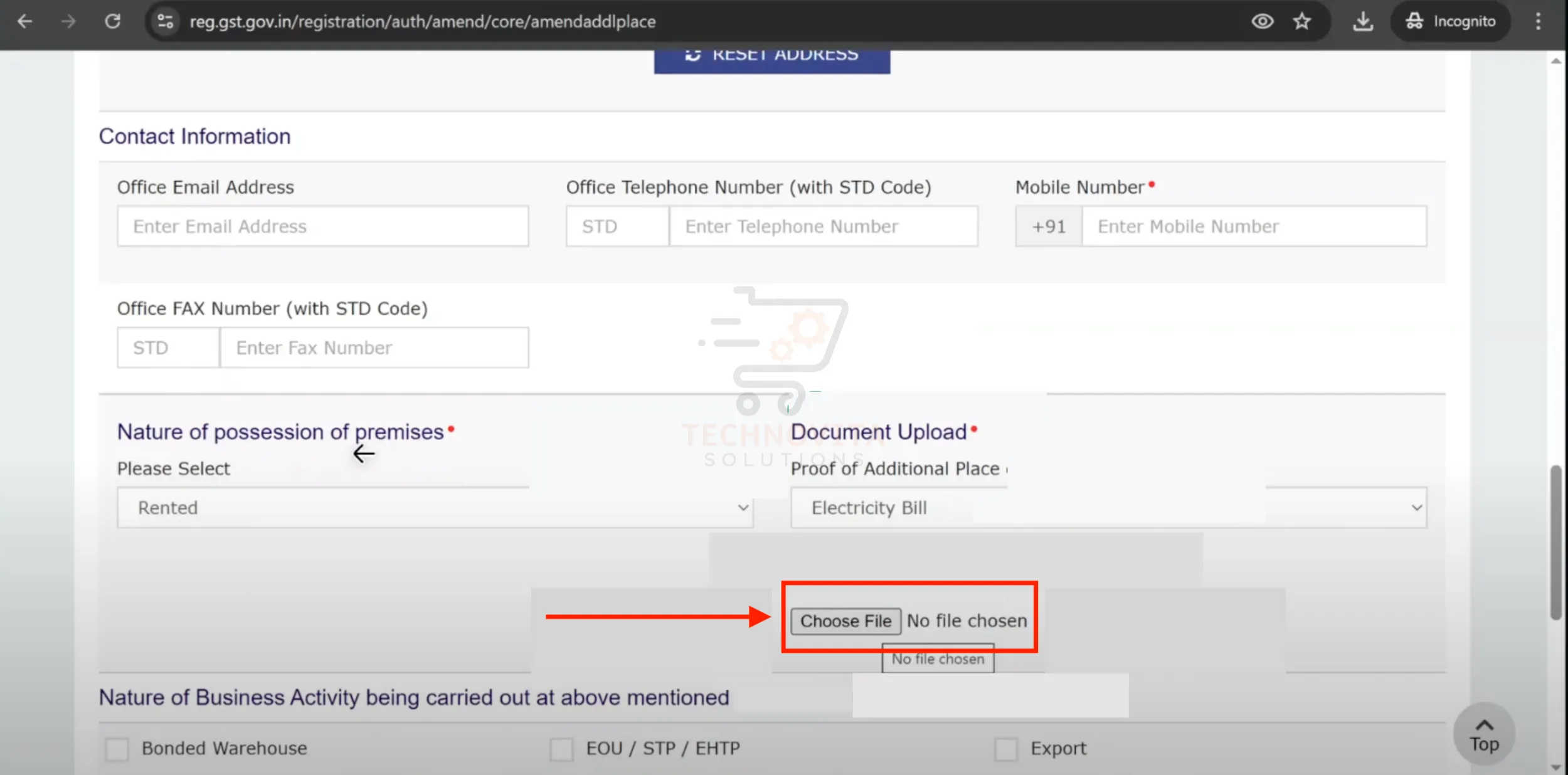 Upload Required Documents